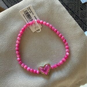 Kendra Scott Pink Heart Beaded Bracelet